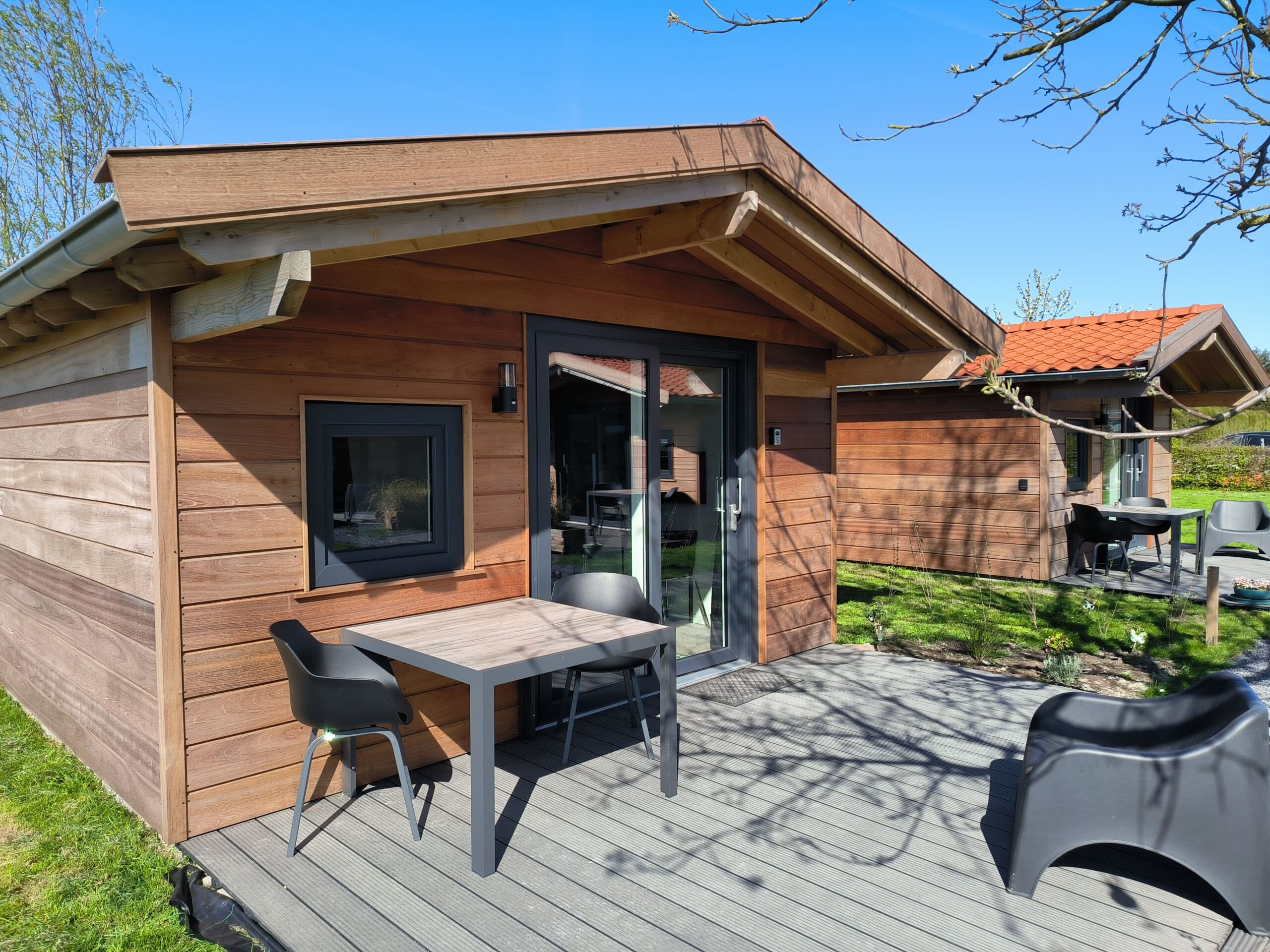 Knusse 2-persoons chalet in de tuin van de Mariafarm
